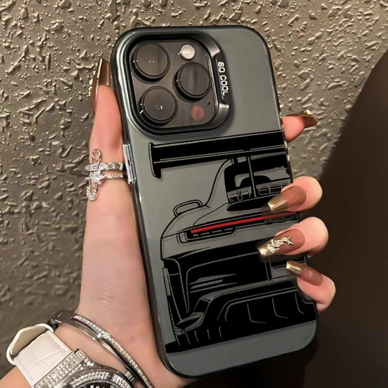 Funda Diseño Carro Para iphone 11-17 Pro Max Reforzada