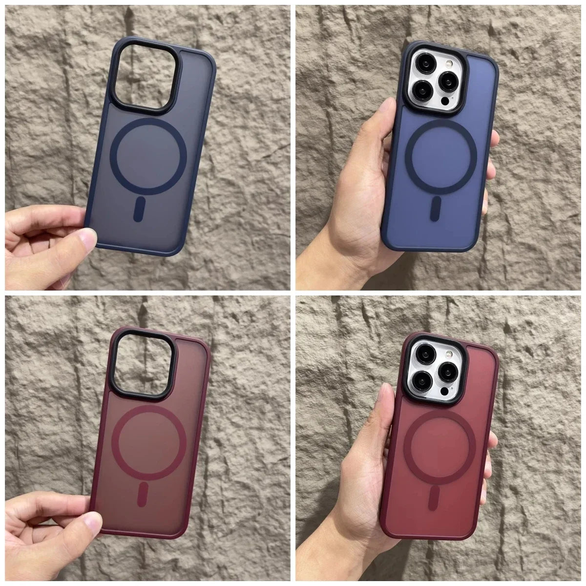 Funda Reforzada Magnética mate para iPhone 11-16 Pro Max con carga inalámbrica MagSafe.