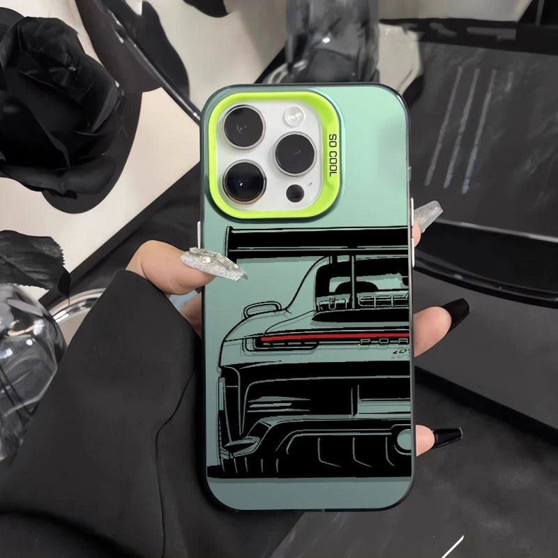 Funda Diseño Carro Para iphone 11-17 Pro Max Reforzada