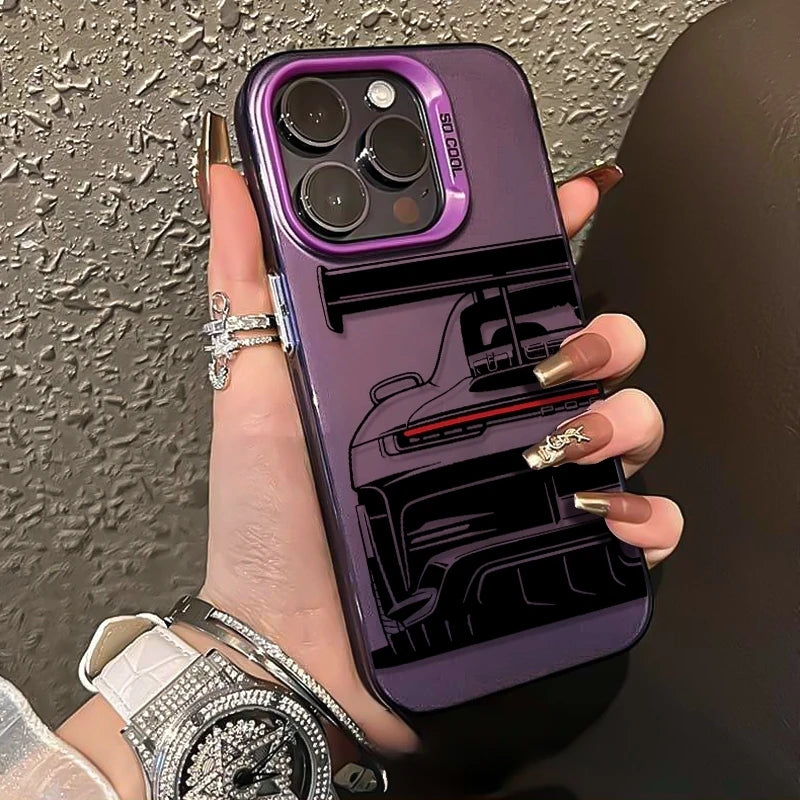 Funda Diseño Carro Para iphone 11-17 Pro Max Reforzada