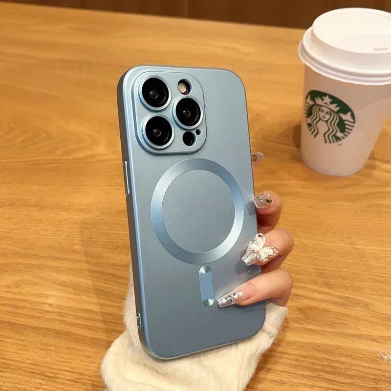 Funda Silicon compatible con MagSafe para iPhone 11-16 Pro Max Diversos Colores.