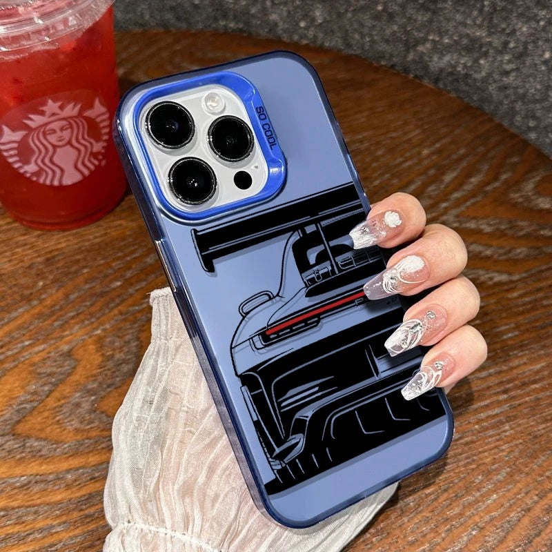 Funda Diseño Carro Para iphone 11-17 Pro Max Reforzada
