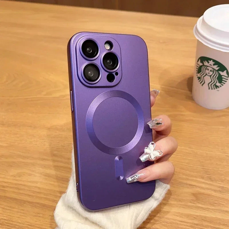 Funda Silicon compatible con MagSafe para iPhone 11-16 Pro Max Diversos Colores.