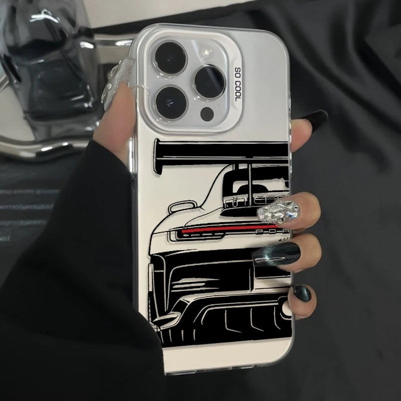 Funda Diseño Carro Para iphone 11-17 Pro Max Reforzada