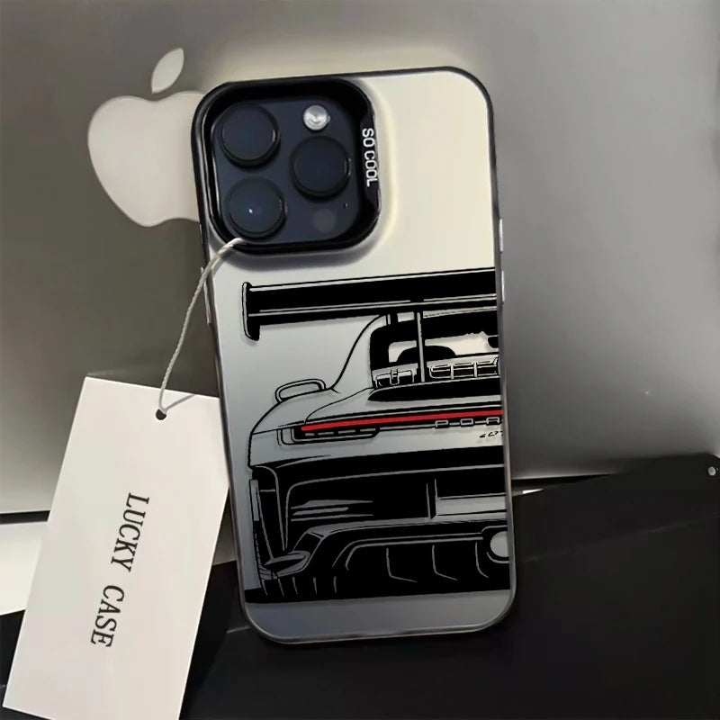 Funda Diseño Carro Para iphone 11-17 Pro Max Reforzada