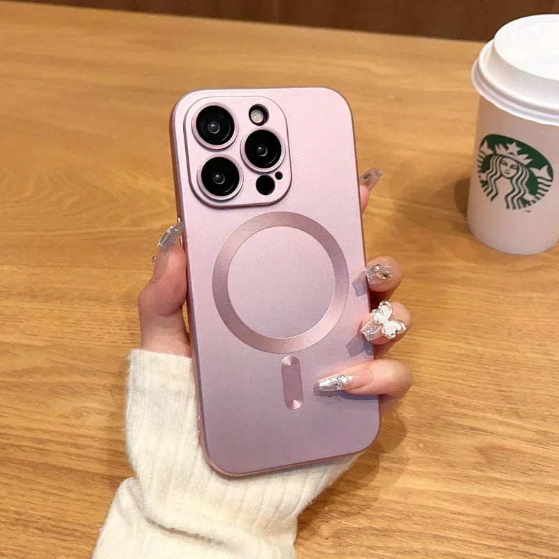 Funda Silicon compatible con MagSafe para iPhone 11-16 Pro Max Diversos Colores.