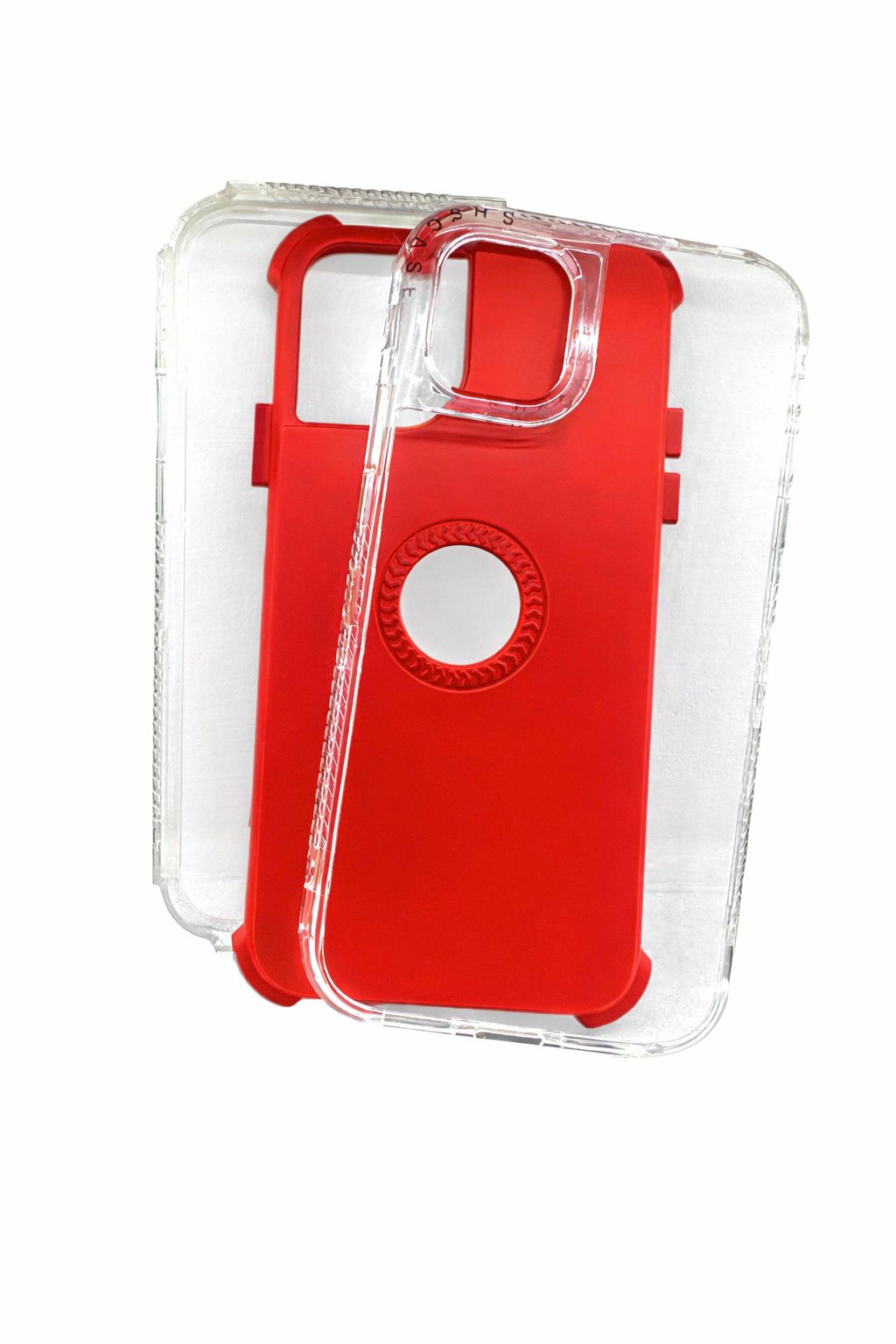 Funda Bumper 3 en 1 Color Roja Compatible para IPhone 12/12pro